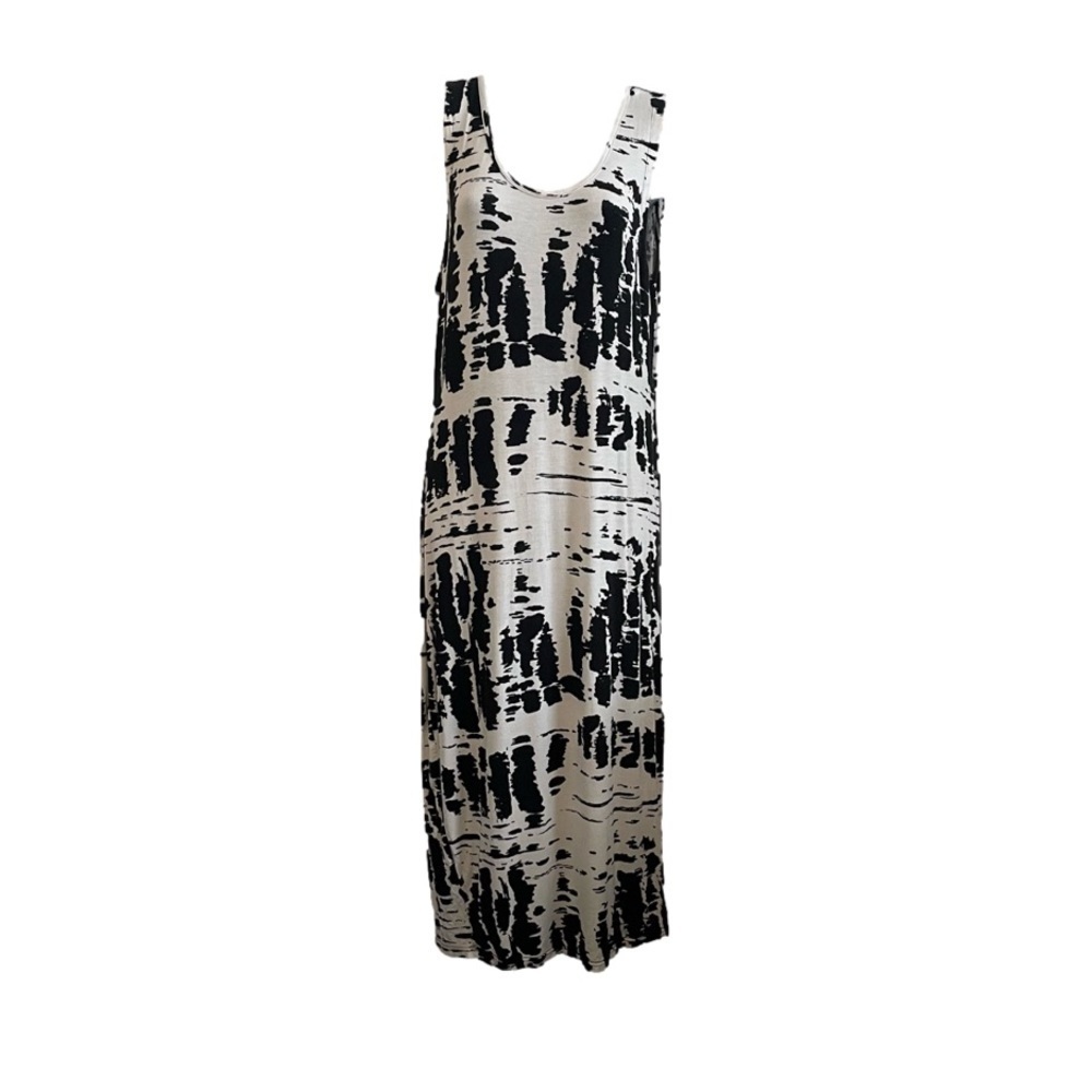 ARDENE Maxi Dress Black and White Patterned Size XL